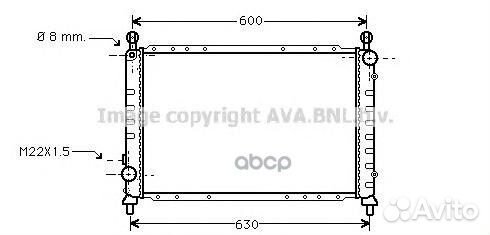 AVA ALA2076 радиатор системы охлаждения Alfa R