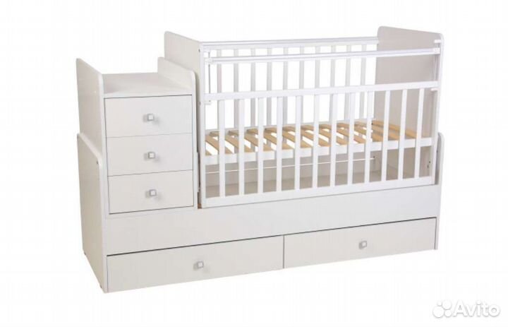 Детская кроватка трансформер с комодом