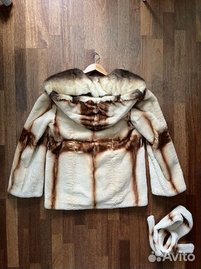 Полушубок из ласки и норки