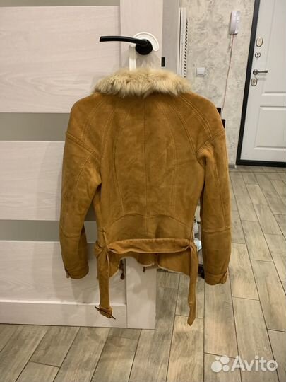 Дубленка женская замша XS