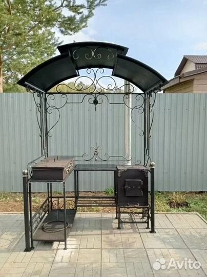 Мангал с печью