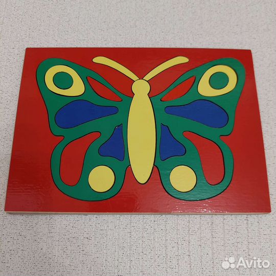 Деревянные пазлы для малышей + кубики 