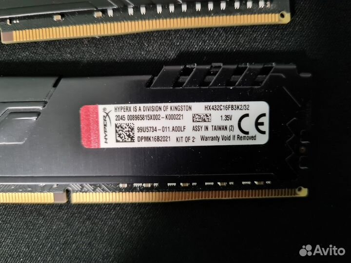 Kingston HyperX fury Black (HX432C16FB3K2/32) 2x16