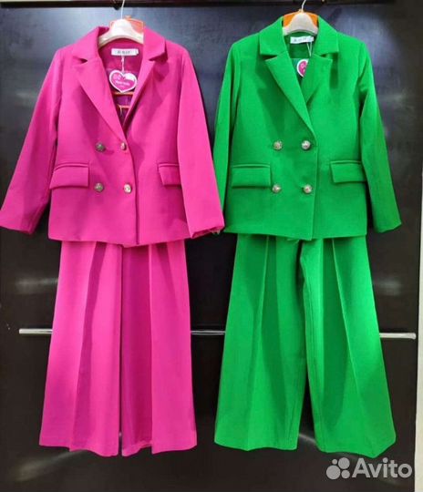 Брючный школьный костюм для девочки