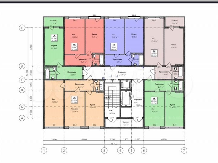 1-к. квартира, 39 м², 6/8 эт.