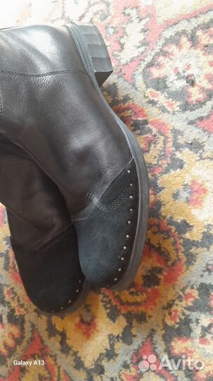 Итальянские Мужские Кожанные Сапоги