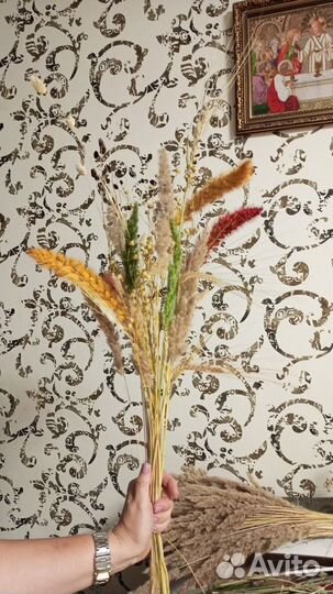 Композиции из сухоцветов для бохо свадьбы