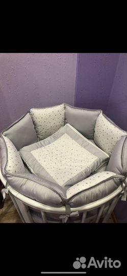 Бортики в круглую кроватку