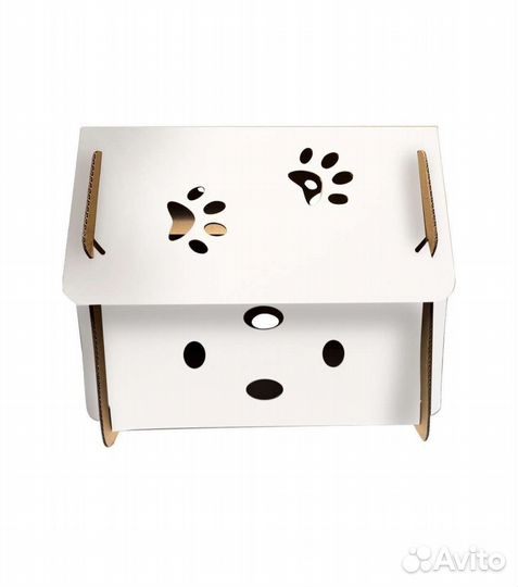 Домик для кота картонный