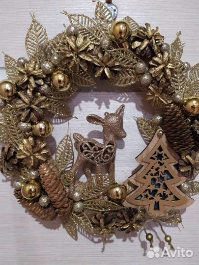 Новогодний венок на дверь