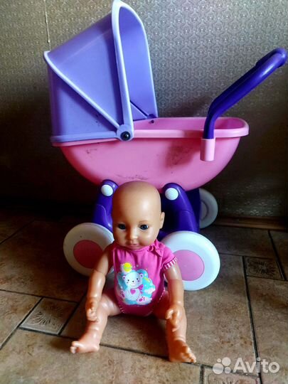 Коляска для кукол+пупс