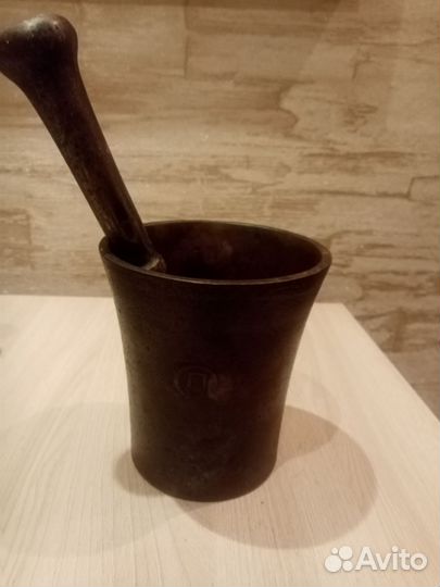 Ступка чугунная. СССР клеймо