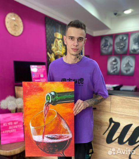 Печать на холсте, портрет по фото, подарок картина