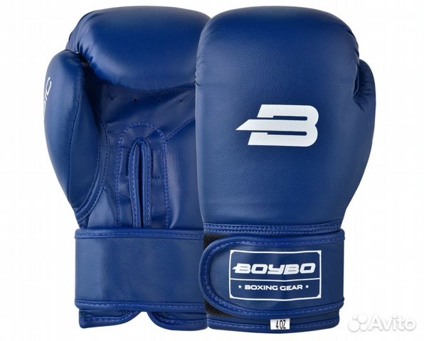 Перчатки для бокса BoyBo Basic синие (14 oz)