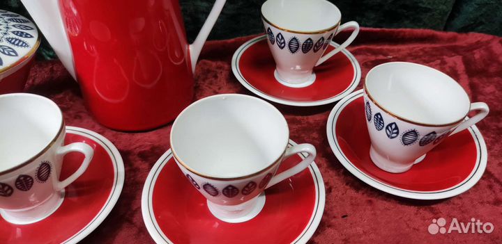 Кофейный сервиз гдр Freiberger porzellan