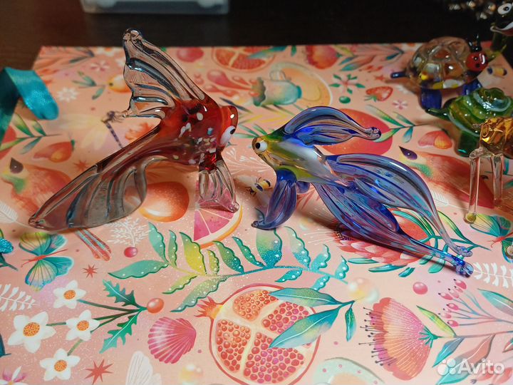 Рыбки из цветного стекла