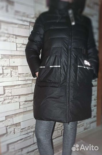 Пуховик женский зимний 54 размер очень тёплый