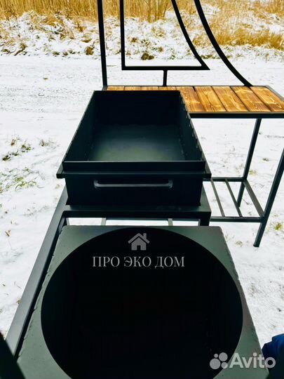 Мангал с крышей