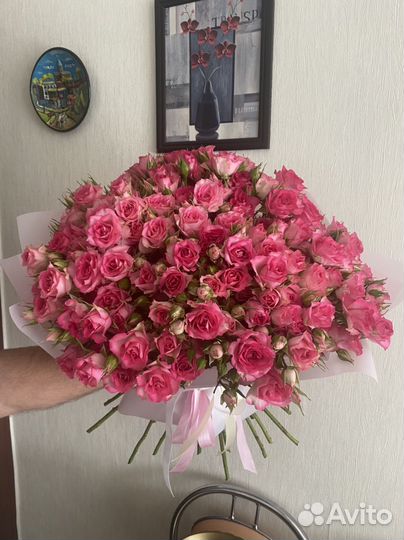 Цветы букеты 101 роза