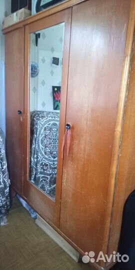 Шкаф платяной СССР + зеркало старинное