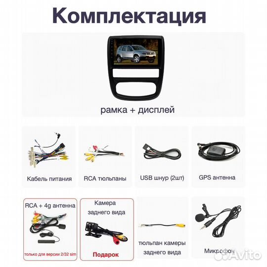 Topway Renault Duster LTE CarPlay 2/32гб