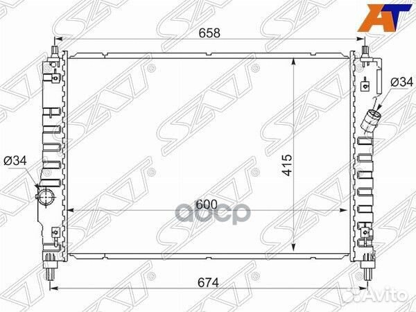 Радиатор Chevrolet Aveo 02-11 CH0008-1.2 Sat