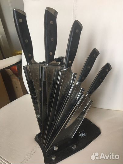 Wellberg Набор кухонных ножей с подставкой