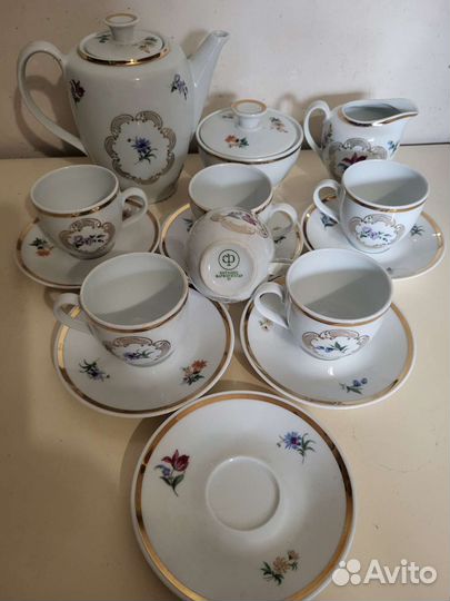 Кофейный сервиз ГДР на 6 персон