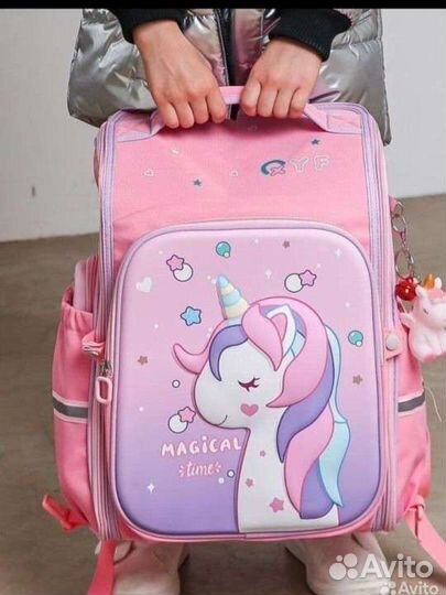 Новый школьный рюкзак для девочки, 3 в 1