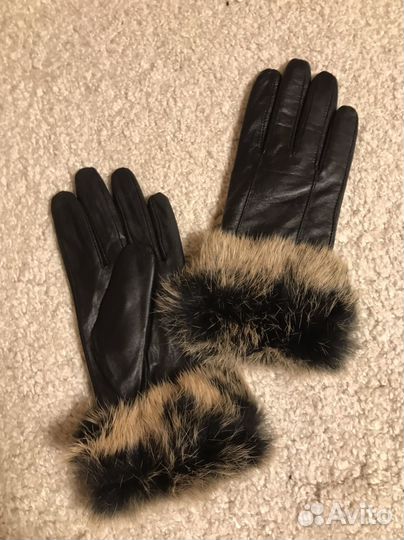 Перчатки женские кожаные