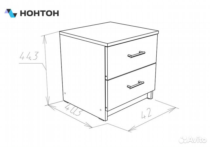 Тумба прикроватная Лофт 420 белый