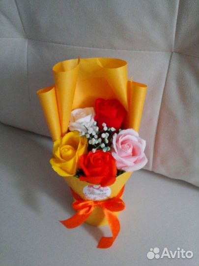 Мыльные цветы, роза, букеты, цветы из мыла