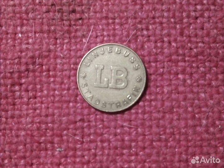 Жетоны 2шт Автобус город Лунд Швеция XX век