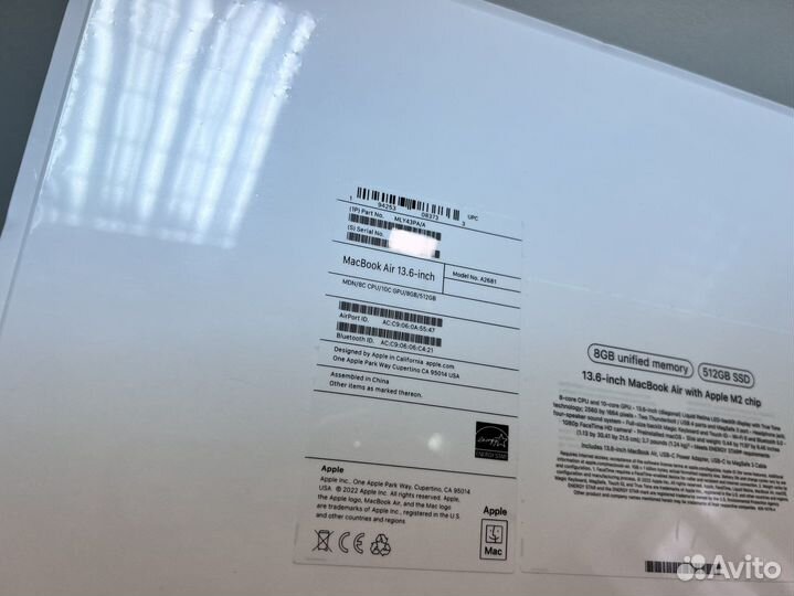 Nеw MacBook 13 Air M2 2022 / 8/512Gb+ Рус. Клав