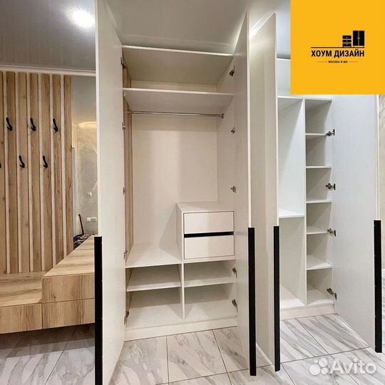 Шкаф распашной с фрезерованными фасадами