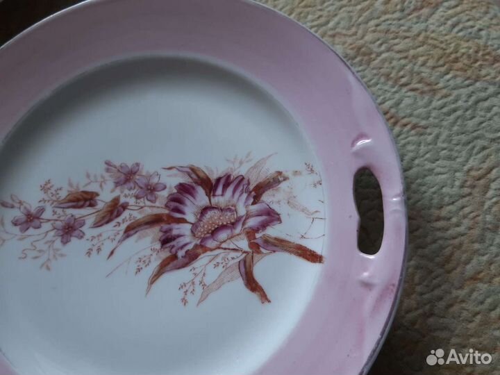 2 декоративные антикварные тарелки