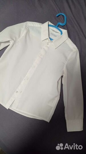 Рубашка на мальчика белая h&m 116