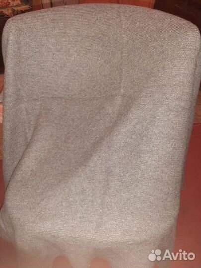 Серая шаль, шерстяная,натуральная,ручная вязка