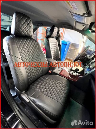Чехлы Автопилот Toyota Camry v50 из экокожи чёрные