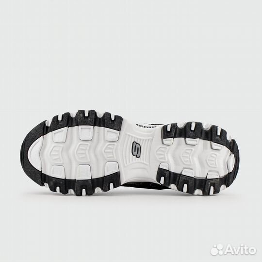 Skechers D'Lites Black / White Wmns