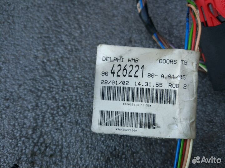 Жгут проводов двери передней левой Пежо 307