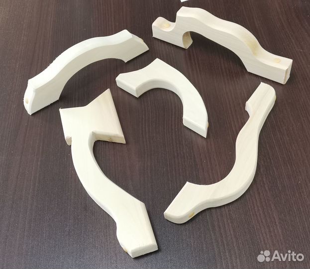 Деревянная ручка дверная, липа