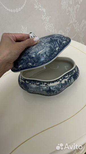 Шкатулка ваза под old britain castles blue