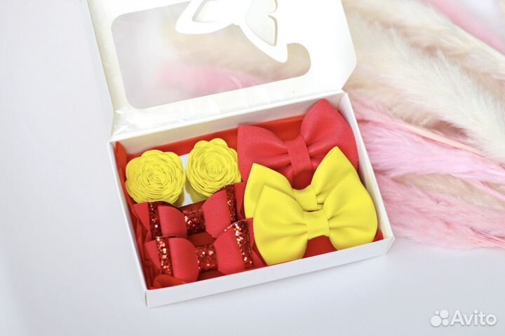 Подарочный набор бантиков (резиночки, заколочки)