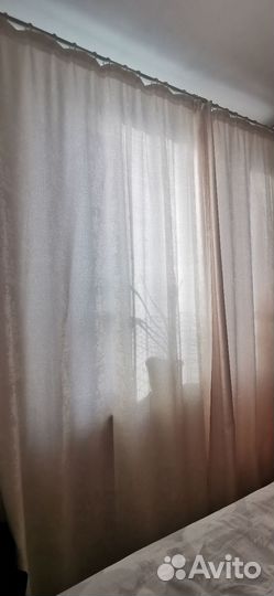 Шторы бежевые бу