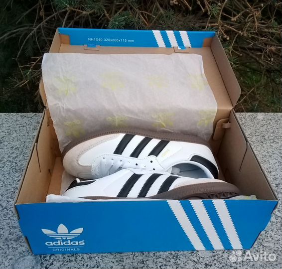 Кроссовки кеды Adidas Samba белые