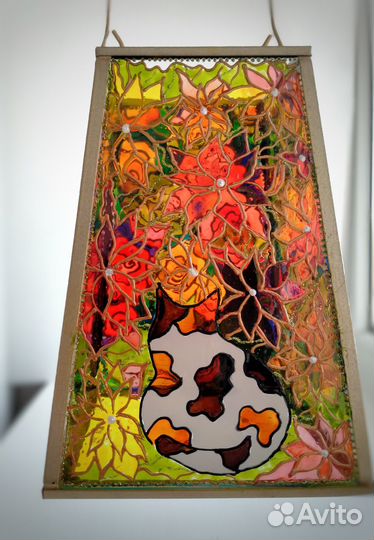 Подсвечник-фонарь. Ручная роспись