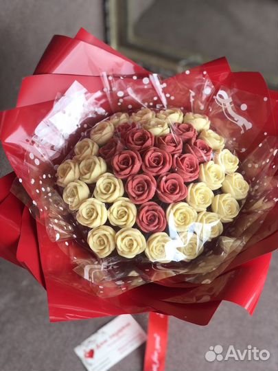 Шоколадные розы, вкусный съедобный букет