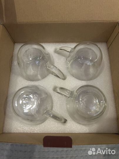 Кружка с двойным дном 4шт/подарочный набор