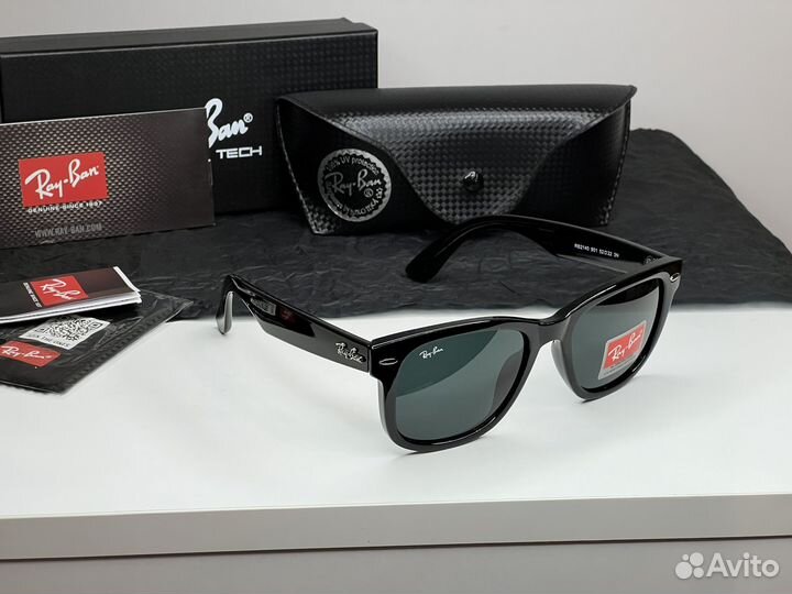 Солнцезащитные очки rayban стекло с футляром